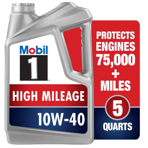 Mobil 1 High Mileage Full Synthetic Motor Oil 10W-40, 5 qt EasyOptionXY LLC