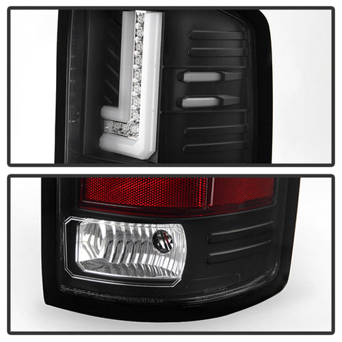 Spyder GMC Sierra 14-16 LED Tail Lights Black ALT-YD-GS14-LBLED-BK OffRoadUSA.com