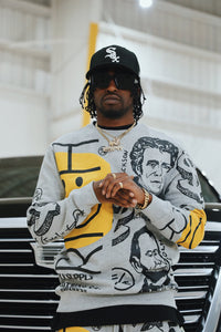 Fly Supply Co Fly Supply Co New Rich Crewneck Sweater (Heather Grey)