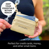 SaveTheGirls SaveTheGirls Zippered Pouch Gold w/Silver Hardware