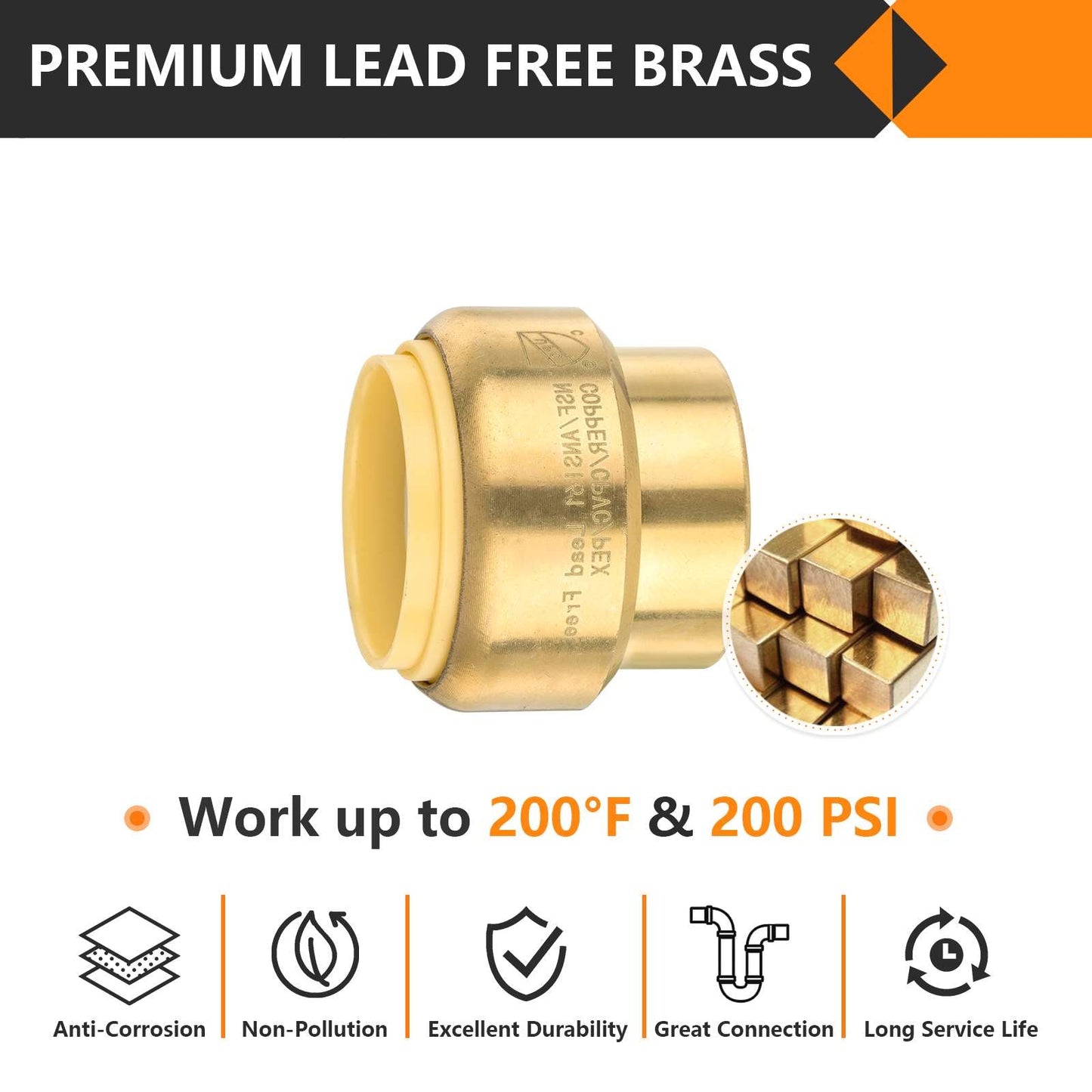 1/2" Push Fit Plug (End Stop)