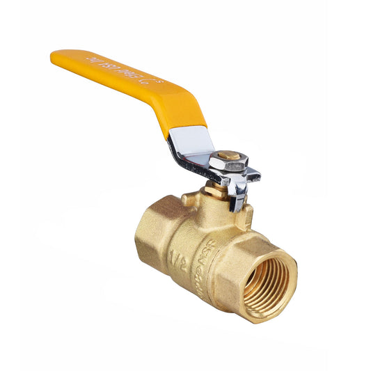 1" FNPT Ball Valve, Yellow (Lead Free)