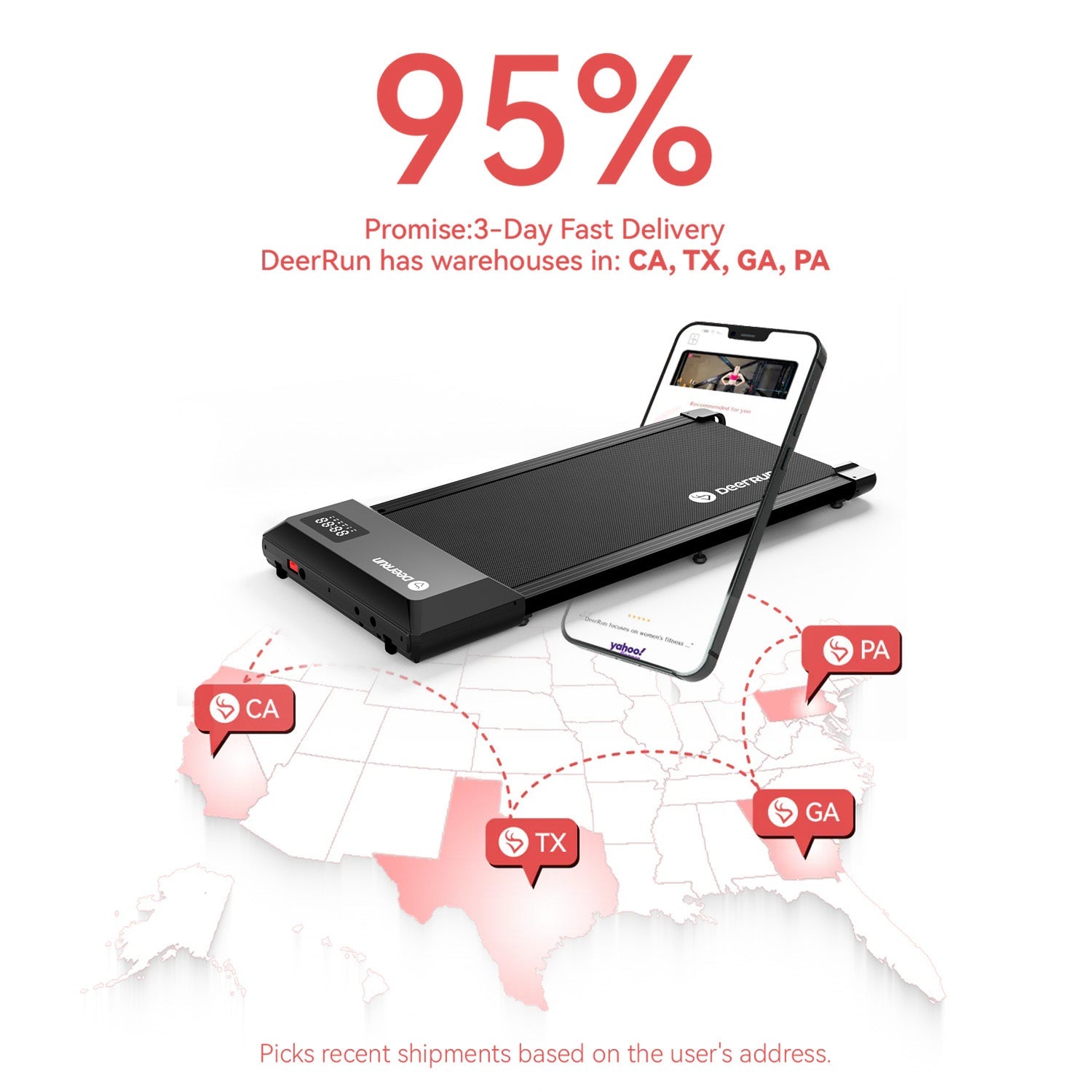DeerRun® DeerRun Q1 Urban Mini Under-Desk Treadmill with Remote Control
