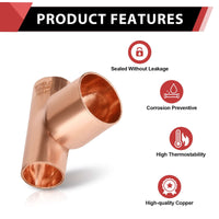 3/4" X 3/4" X 1" Copper Reducing Tee Plumbingsell