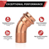 30 Pcs 1" 45° Press Copper Street Elbow (Lead Free)