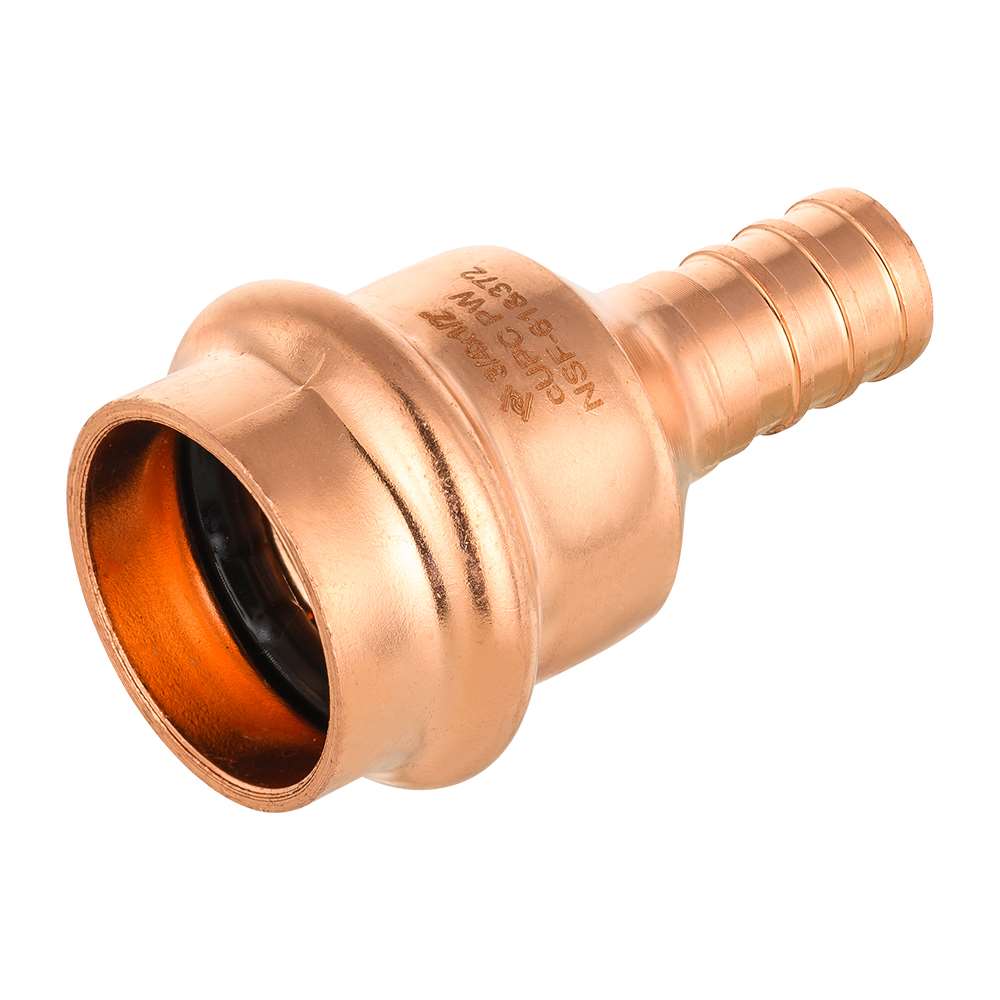 30 Pcs 3/4" Press Copper x 1/2" PEX Crimp Adapter (Lead Free)