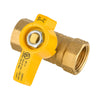 3/4" FNPT Gas Valve, Yellow