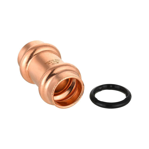 1/2" Press Copper Coupling w/Stop (Lead Free) Plumbingsell