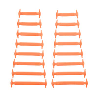 Orange Stretchy Tieless Silicone Elastic Shoelaces | 16 Straps The Original Stretchlace