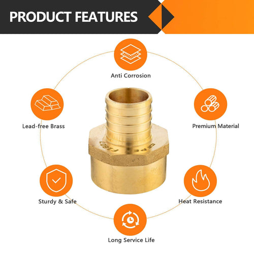 PEX-B Crimp 1" PEX x 3/4" Female Threaded Adapter (Lead Free) Plumbingsell