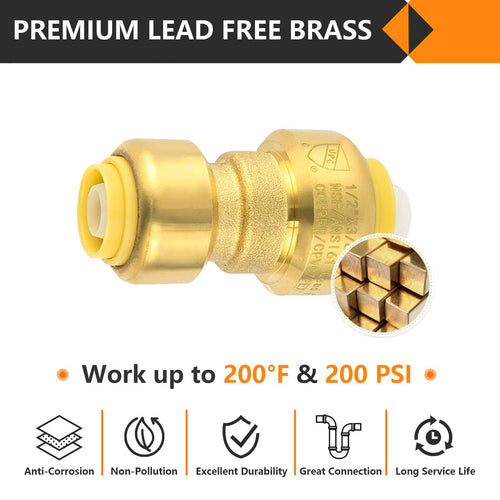 1/2" x 3/8" Push Fit Coupling