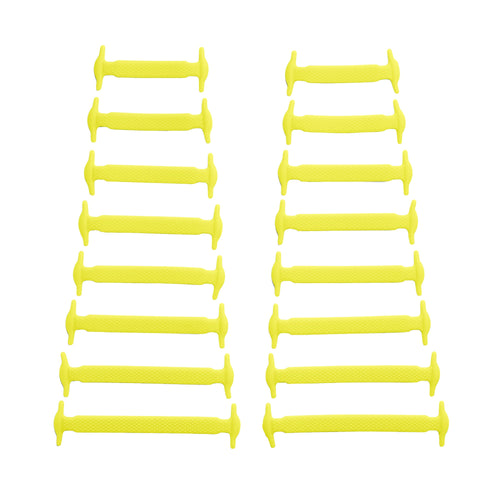 Yellow Stretchy Tieless Silicone Elastic Shoelaces | 16 Straps The Original Stretchlace