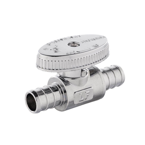 10 Pcs 1/2" PEX Crimp x 1/2" PEX Crimp Straight Stop Valve, 1/4 Turn (Lead Free) Plumbingsell