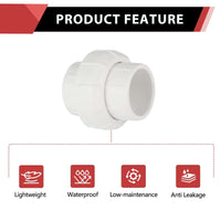 10 Pcs 1" PVC Socket Union