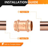 1" Press Copper Coupling w/Stop (Lead Free) Plumbingsell