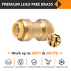 1/2" x 1/2" Push Fit Coupling Plumbingsell