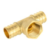 PEX-B Crimp Female Tee 3/4" PEX x 3/4" PEX x 1/2" FIP (Lead Free) Plumbingsell