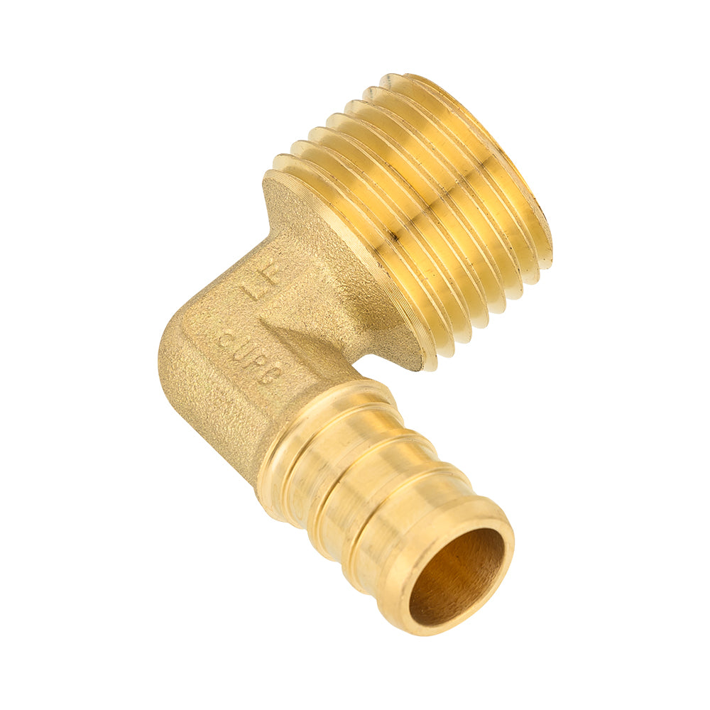 PEX-B Crimp 3/4" PEX x 3/4" Male Threaded Elbow (Lead Free)