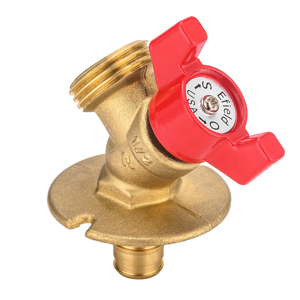 10 Pcs 1/2" PEX Expansion x 3/4" NH, PEX Sillcock, Red