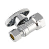 1/2" FIP x 3/8" OD Compr. Straight Stop Valve, 1/4 Turn (Lead Free)