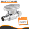 10 Pcs 1/2" PEX Crimp x 1/4" OD Compr. Straight Stop Valve, 1/4 Turn (Lead Free) Plumbingsell