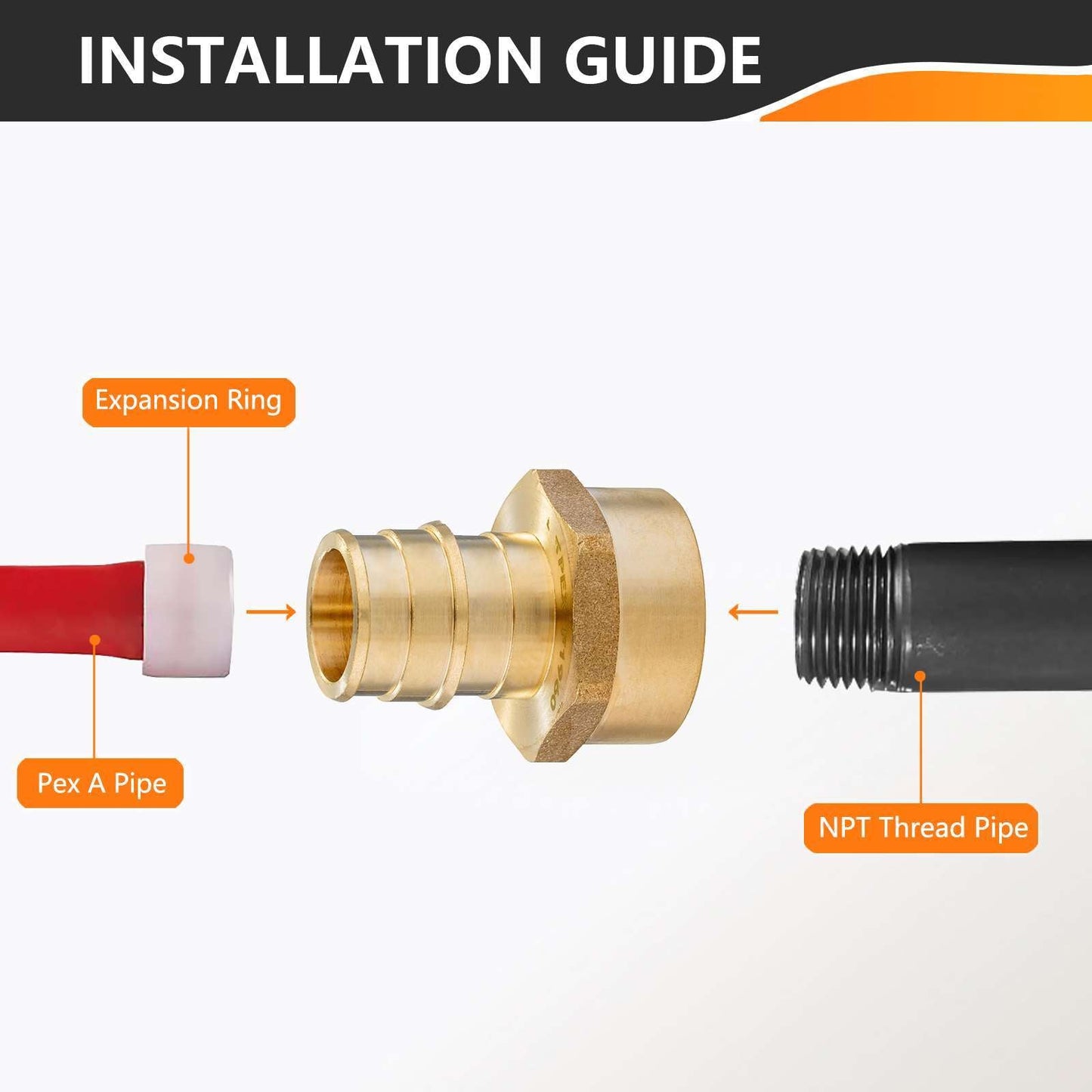 PEX A Full Flow Expansion 1" PEX x 1" Female Threaded F1960 Adapter (Lead Free)