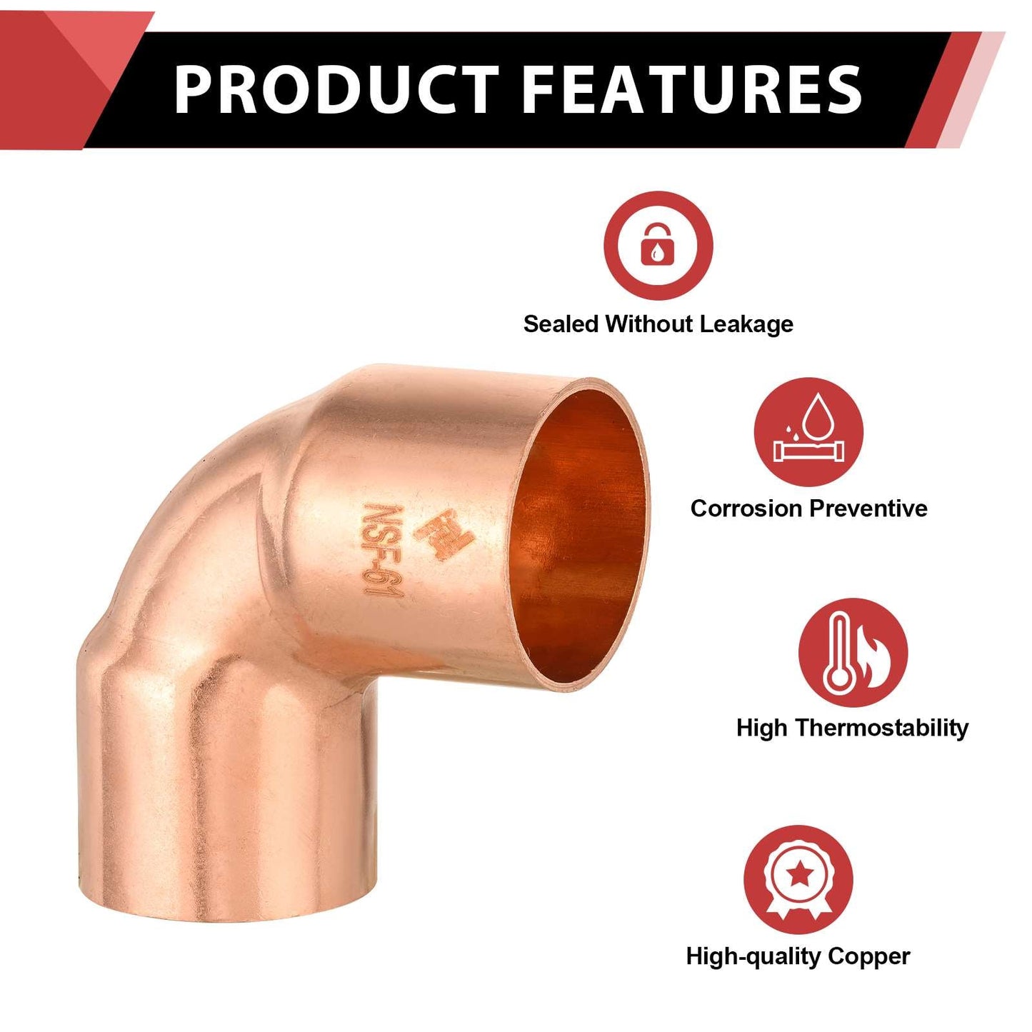 30 Pcs 2" 90º Short Radius Copper Elbow at Wholesale Price