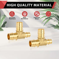 PEX A Expansion 1" X 3/4" X 1" PEX Expansion Reducing Tee (Lead Free) Plumbingsell