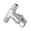10 Pcs 1/2" PEX Expansion x 1/2" PEX Expansion x 3/8" OD Compr. Tee Stop Valve, 1/4 Turn (Lead Free) Plumbingsell