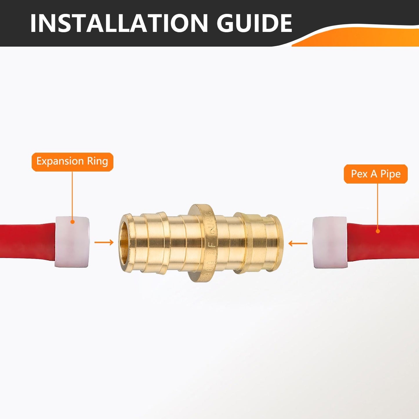 PEX A Expansion 1/2" PEX x 3/4" PEX Expansion Reducing Coupling (Lead Free)