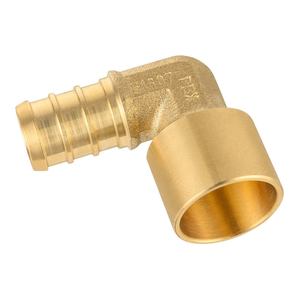 PEX-B Crimp 3/4" PEX x 3/4" Female Copper Sweat Elbow (Lead Free)