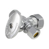 5/8" OD Compr. x 3/8" OD Compr. x 3/8" OD Compr. Dual Outlet Angle Stop Valve, 1/4 Turn (Lead Free) Plumbingsell
