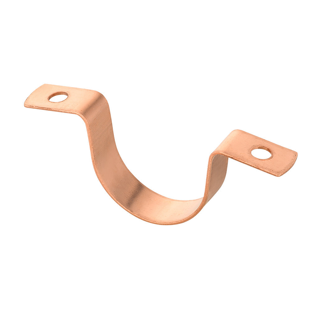 Pro 30 Pack 3/4" Copper Pipe Straps, Two Hole