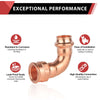 30 Pcs 1/2" Copper Press Female Elbow (Lead Free)