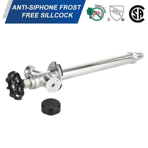 1/2" PEX Expansion x 3/4" Hose Bibb, 12" Anti Siphon Frost Free Sillcock Plumbingsell