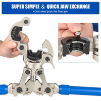 EFIELD Press Crimping Tool, with 1/2" 3/4" 1" Jaw For Propress Copper ittings And Copper Tube Connectionith 360 Degrees Rotating Head Plumbingsell