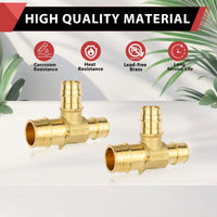 PEX A Expansion 1" X 3/4" X 3/4" PEX Expansion Reducing Tee (Lead Free) Plumbingsell