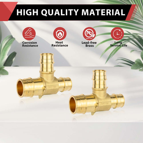 PEX A Expansion 1" X 3/4" X 3/4" PEX Expansion Reducing Tee (Lead Free) Plumbingsell