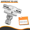 1/2" PEX Expansion x 1/2" PEX Expansion x 3/8" OD Compr. Tee Stop Valve, 1/4 Turn (Lead Free) Plumbingsell