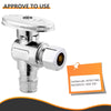 1/2" PEX Expansion x 3/8" OD Compr. Angle Stop Valve, 1/4 Turn (Lead Free) Plumbingsell