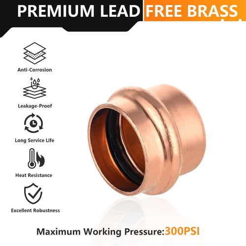 1" Press Copper Cap (Lead Free) Plumbingsell