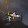 Byzantine Double Crosses Pendant Necklace