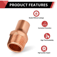 2" C X MNPT Copper Male Adapter Plumbingsell
