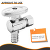1/2" PEX Crimp x 3/8" OD Compr. Angle Stop Valve, 1/4 Turn (Lead Free) Plumbingsell