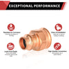 1/2" Press Copper x 3/4" Female Threaded Adapter (Lead Free) Plumbingsell