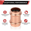1" Press Copper Coupling NO Stop (Lead Free) Plumbingsell