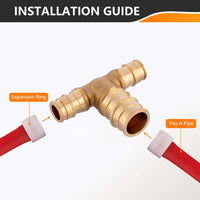 PEX A Expansion 1/2" x 1/2" x 3/4" PEX Expansion Reducing Tee (Lead Free) Plumbingsell