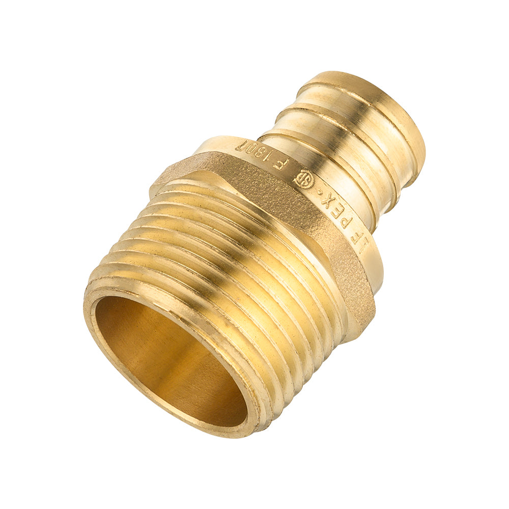 30 Pcs PEX-B Crimp 3/4" PEX x 3/4" Male Threaded Adapter (Lead Free)