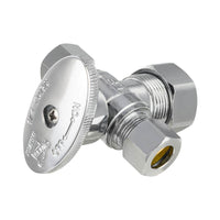 10 Pcs 5/8" OD Compr. x 3/8" OD Compr. x 3/8" OD Compr. Dual Outlet Angle Stop Valve, 1/4 Turn (Lead Free) Plumbingsell