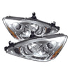 Spyder Honda Accord 03-07 Projector Headlights LED Halo Amber Reflector LED Chrm PRO-YD-HA03-AM-C OffRoadUSA.com
